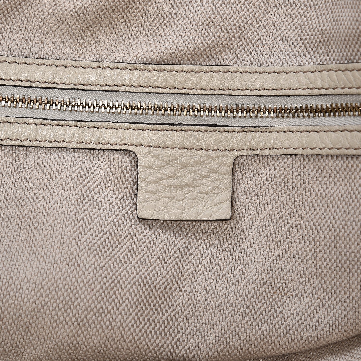 Gucci Pebbled Calfskin Large Soho Shoulder Bag Off White 6 of 13
