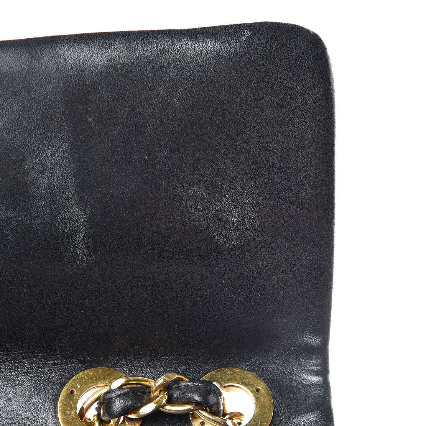 Lambskin Quilted XL Jumbo Single Flap Black