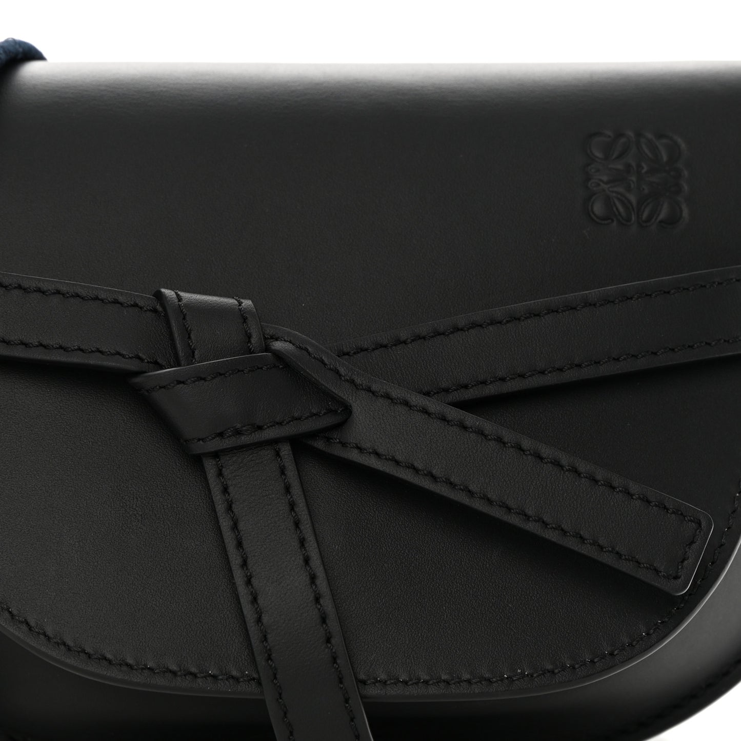 Calfskin Jacquard Mini Gate Dual Bag Black