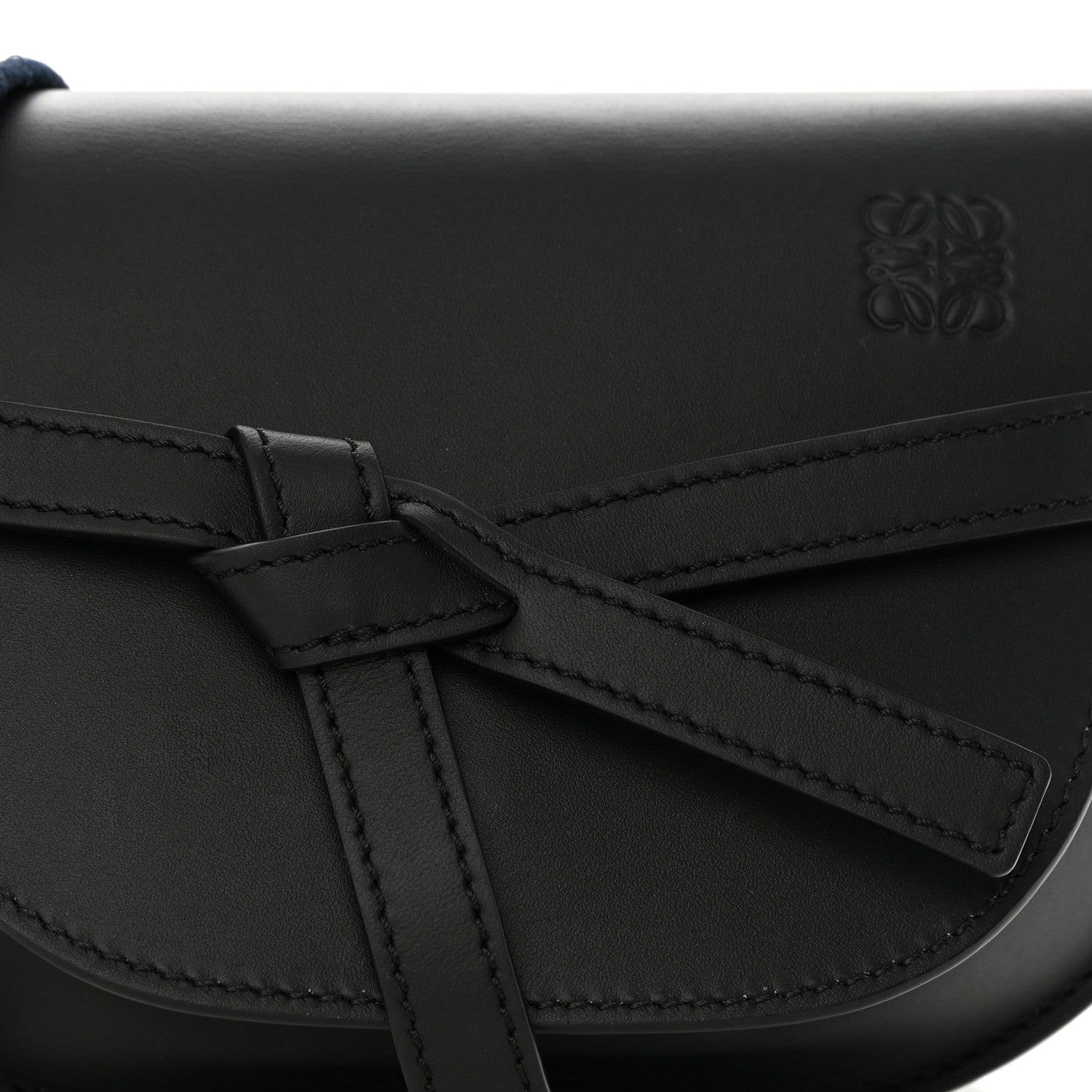 Loewe Calfskin Jacquard Mini Gate Dual Bag Black 8 of 10