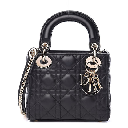 Christian Dior Lambskin Cannage Mini Lady Dior Black 1 of 12