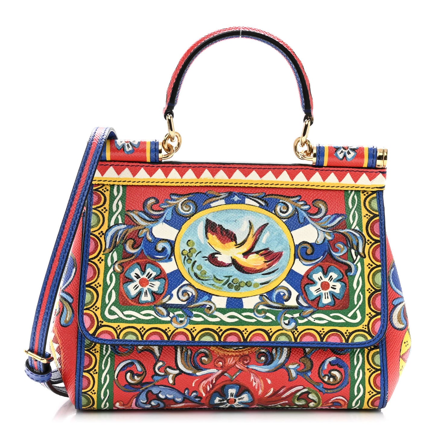 DOLCE & GABBANA Print Small Miss Sicily Satchel Multi