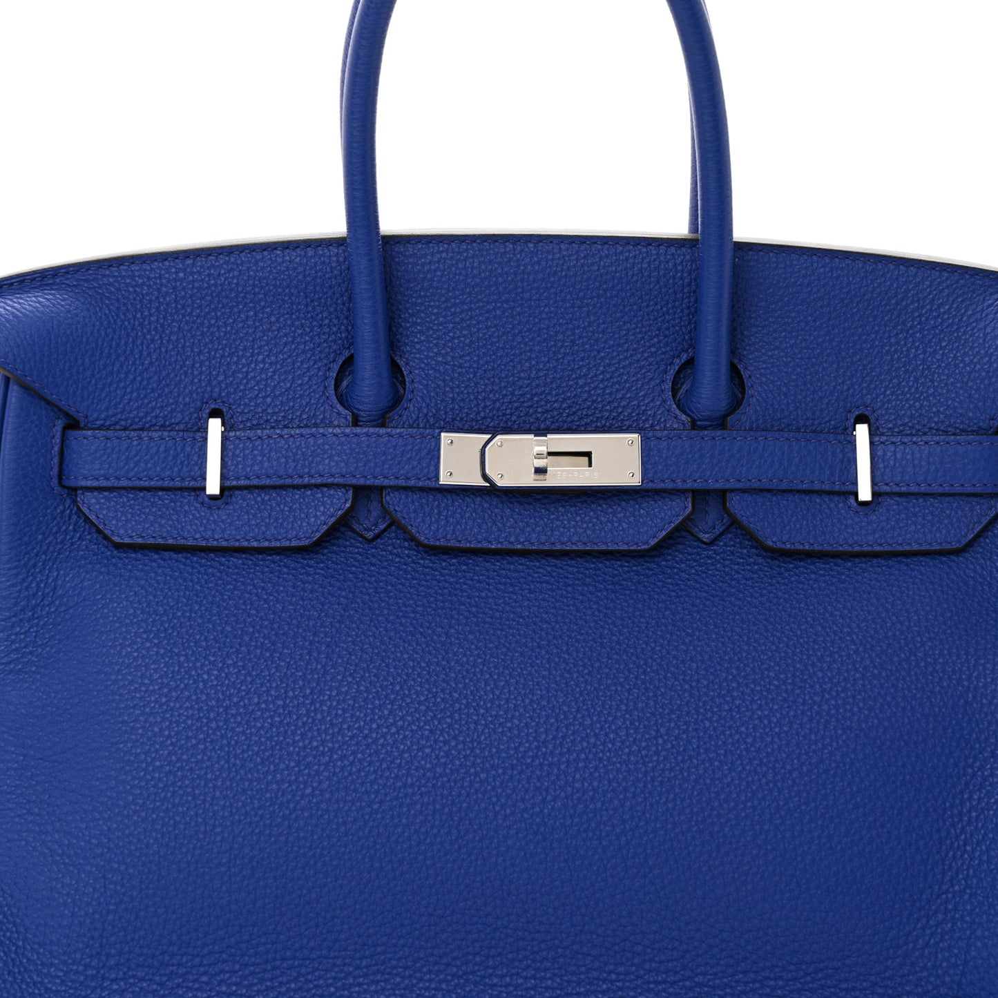 Togo Horseshoe Birkin 35 Bleu Electrique Magnolia