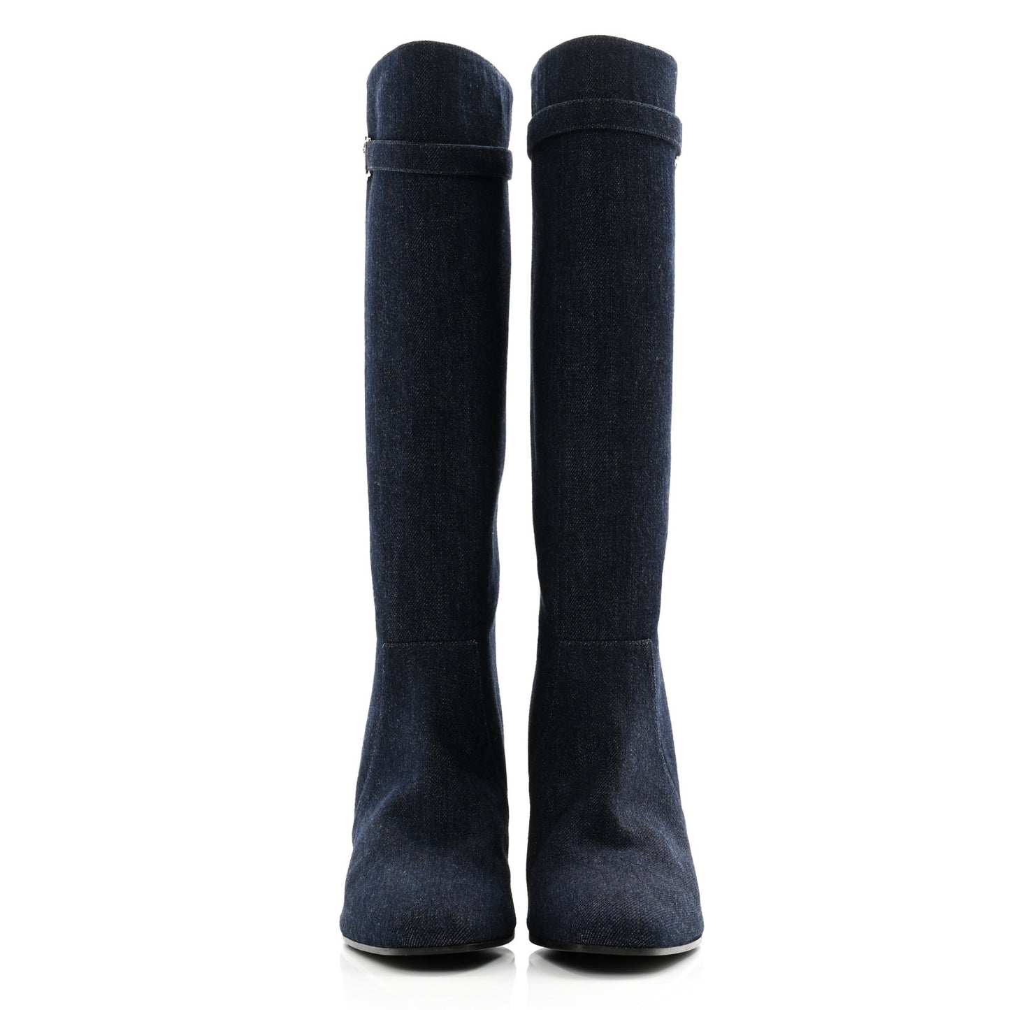 Denim Canvas Versailles Boots 39 Jean Fonce
