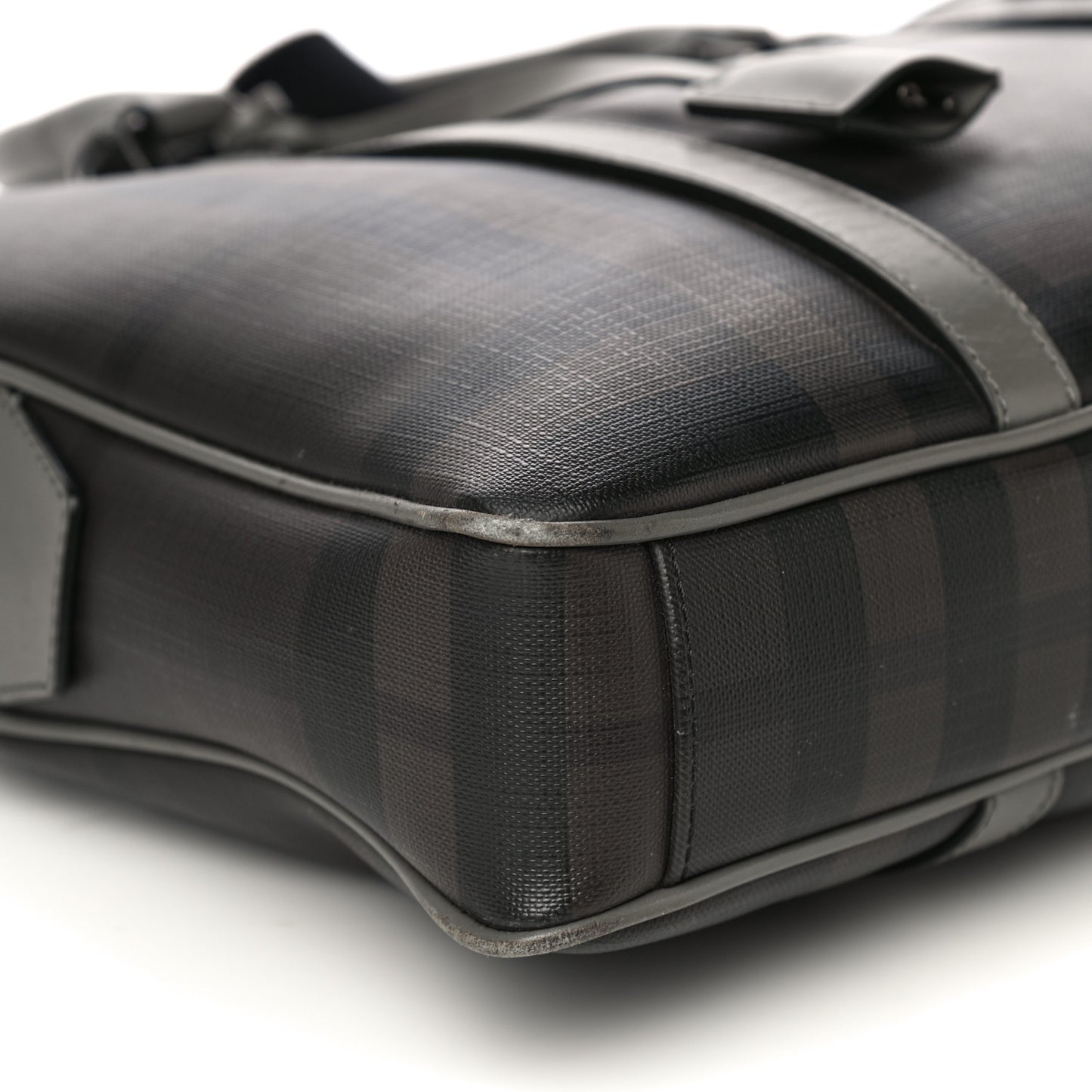 London Smoked Check Large Briefcase Grey