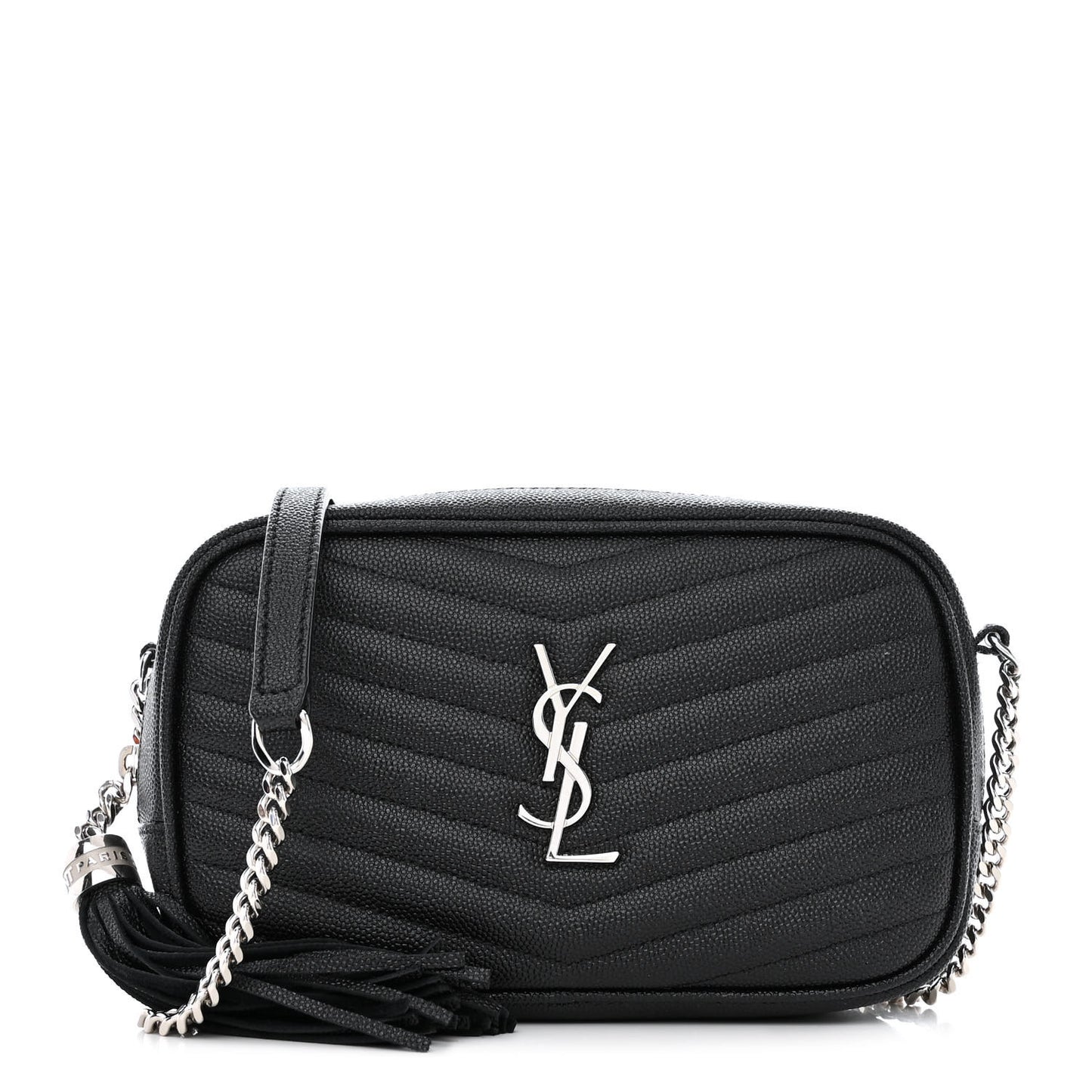 Grain De Poudre Matelasse Monogram Mini Lou Camera Bag Black