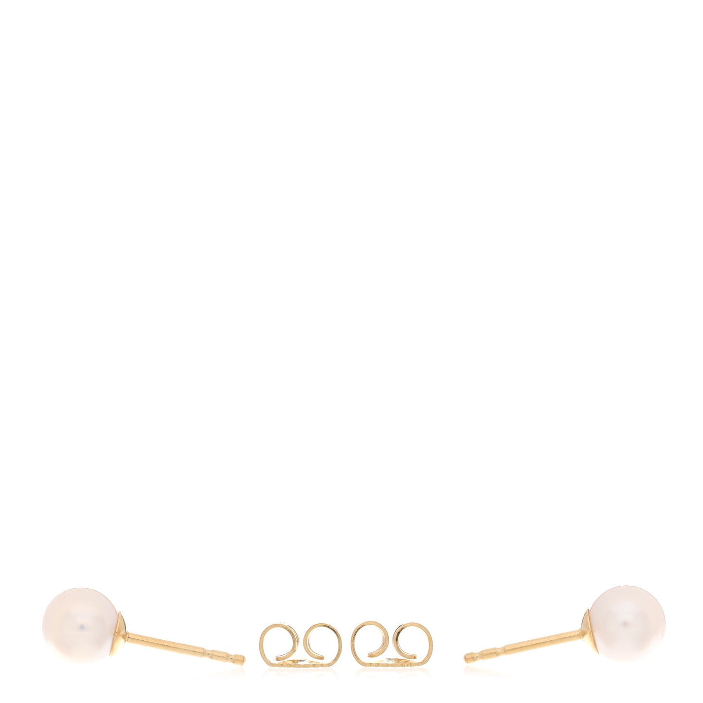 18K Yellow Gold Akoya Pearl 6mm Stud Earrings