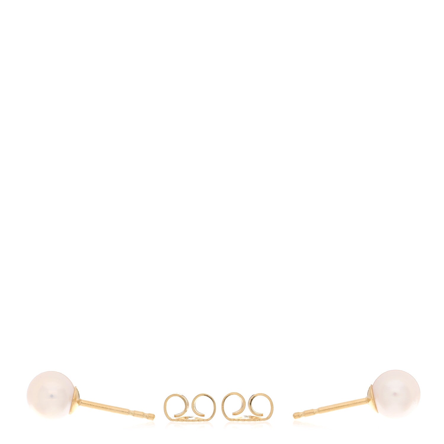 Mikimoto 18K Yellow Gold Akoya Pearl 6mm Stud Earrings 3 of 5