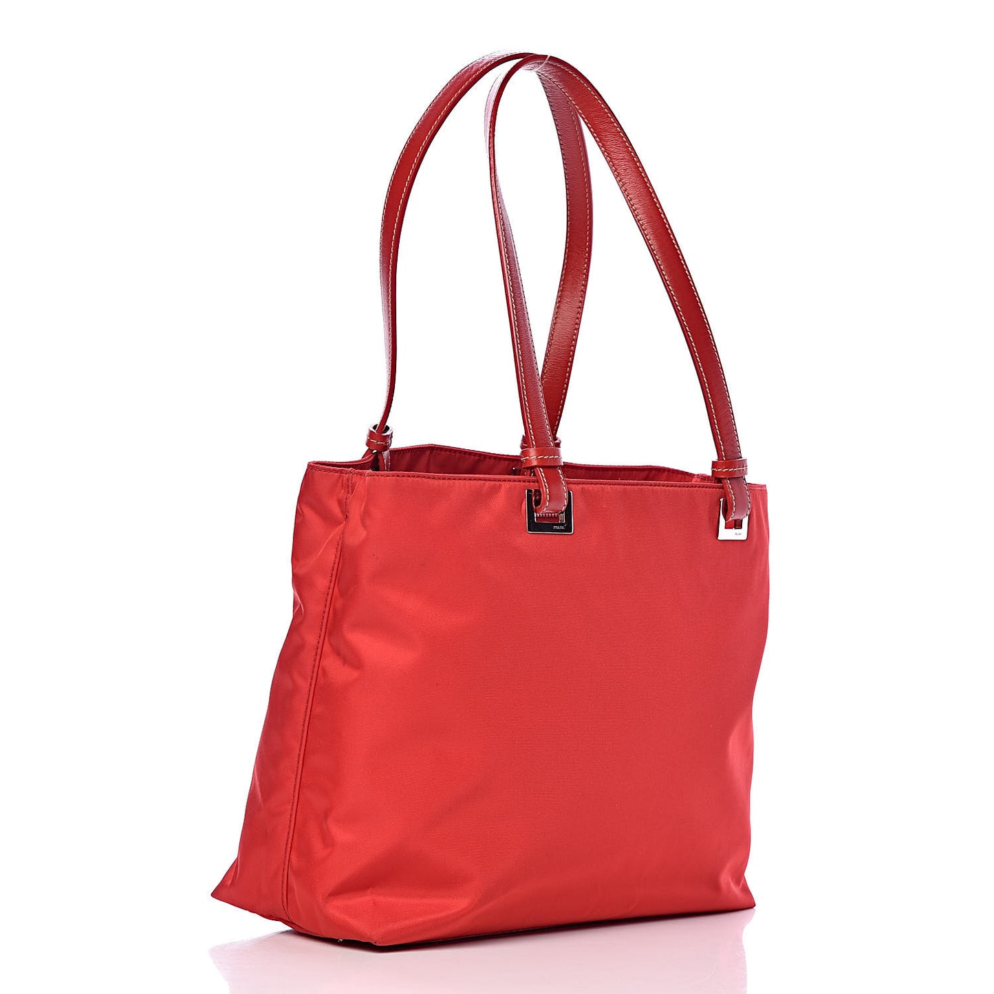 Tessuto Nylon Mini Shopping Tote Rosso