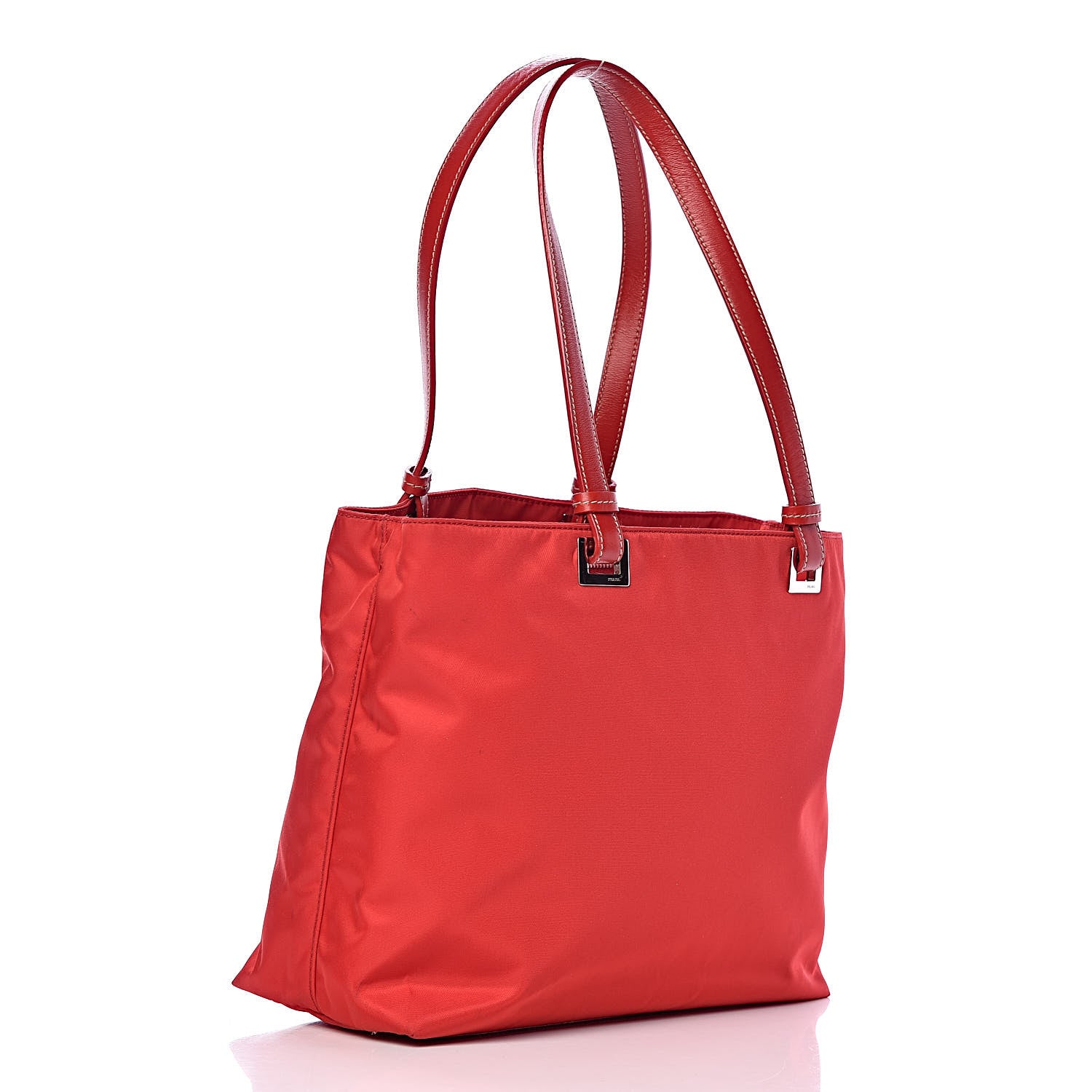 Prada Tessuto Nylon Mini Shopping Tote Rosso 3 of 13