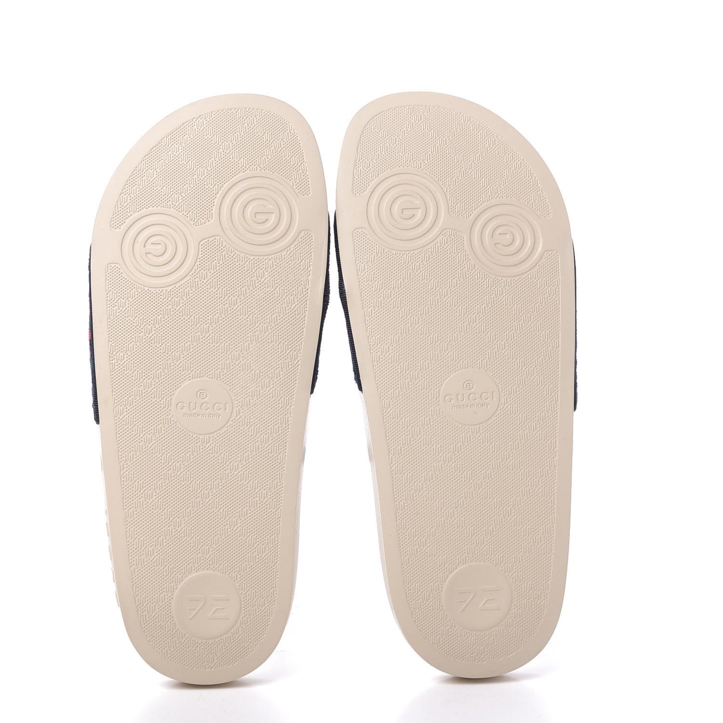 Terry Cloth GG Monogram Slide Sandals 37 Blue Red