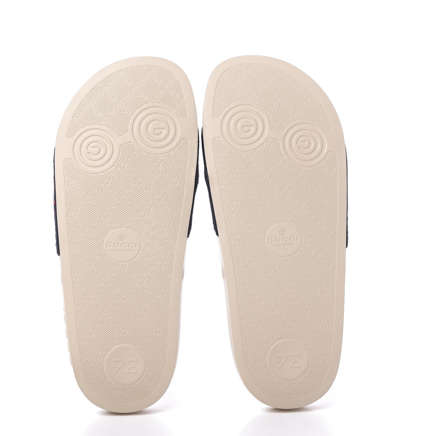 Gucci Terry Cloth GG Monogram Slide Sandals 37 Blue Red 6 of 8