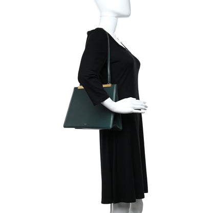 Celine Smooth Calfskin Medium Clasp Shoulder Bag Forest 2 of 11