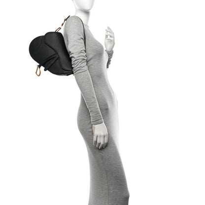 Christian Dior Grained Calfskin Saddle Bag Black 2 of 11