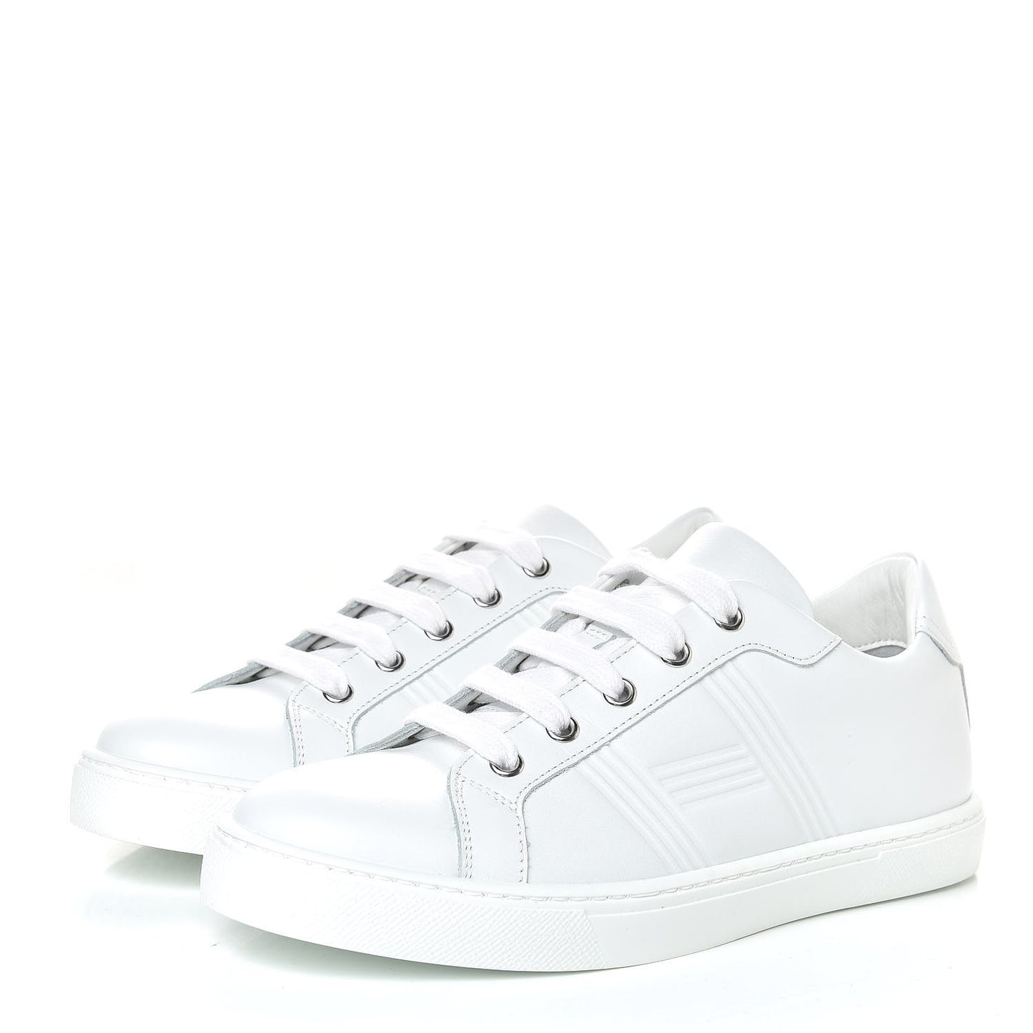 Calfskin Womens Avantage Sneakers 37 White