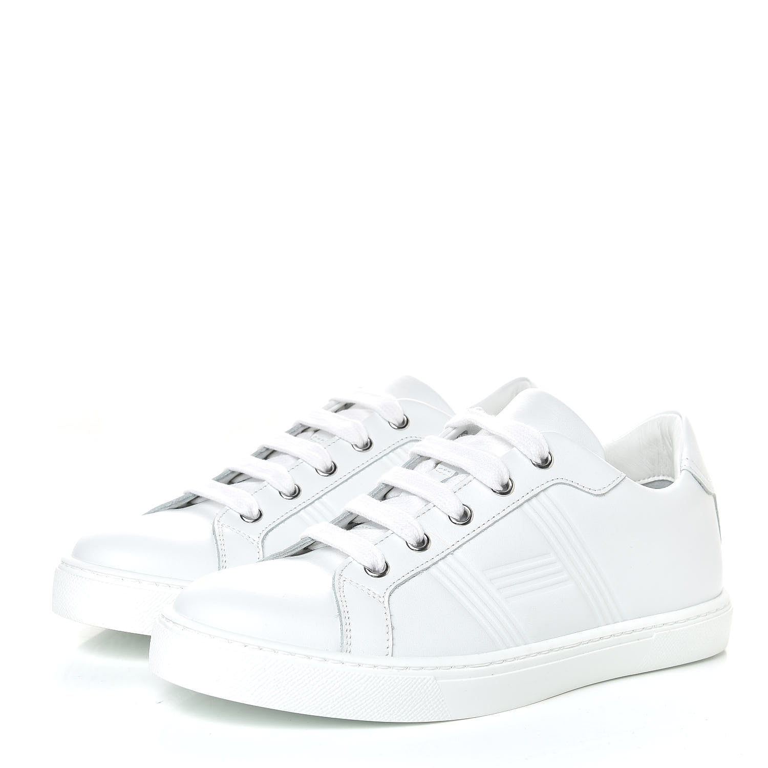 Hermes Calfskin Womens Avantage Sneakers 37 White 3 of 9