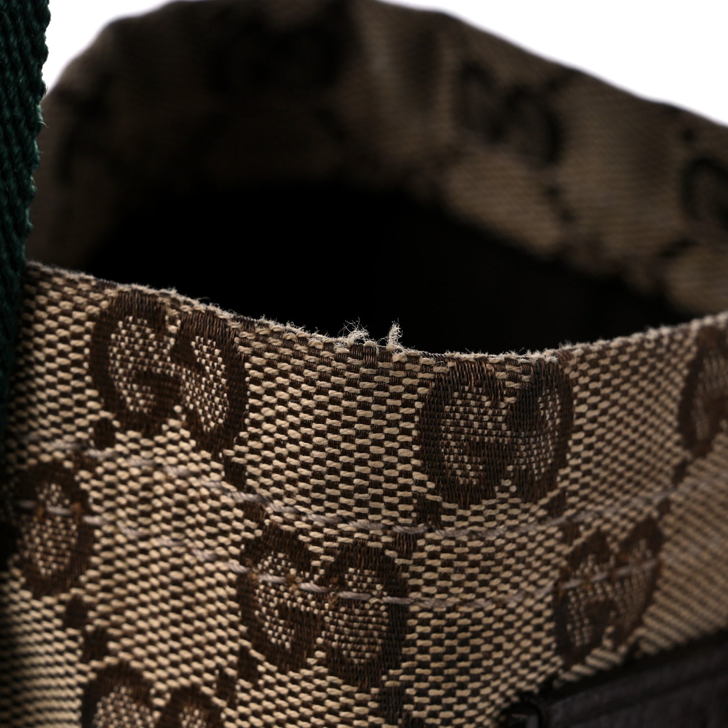 GG Monogram Medium Web Handle Vertical Tote Dark Brown