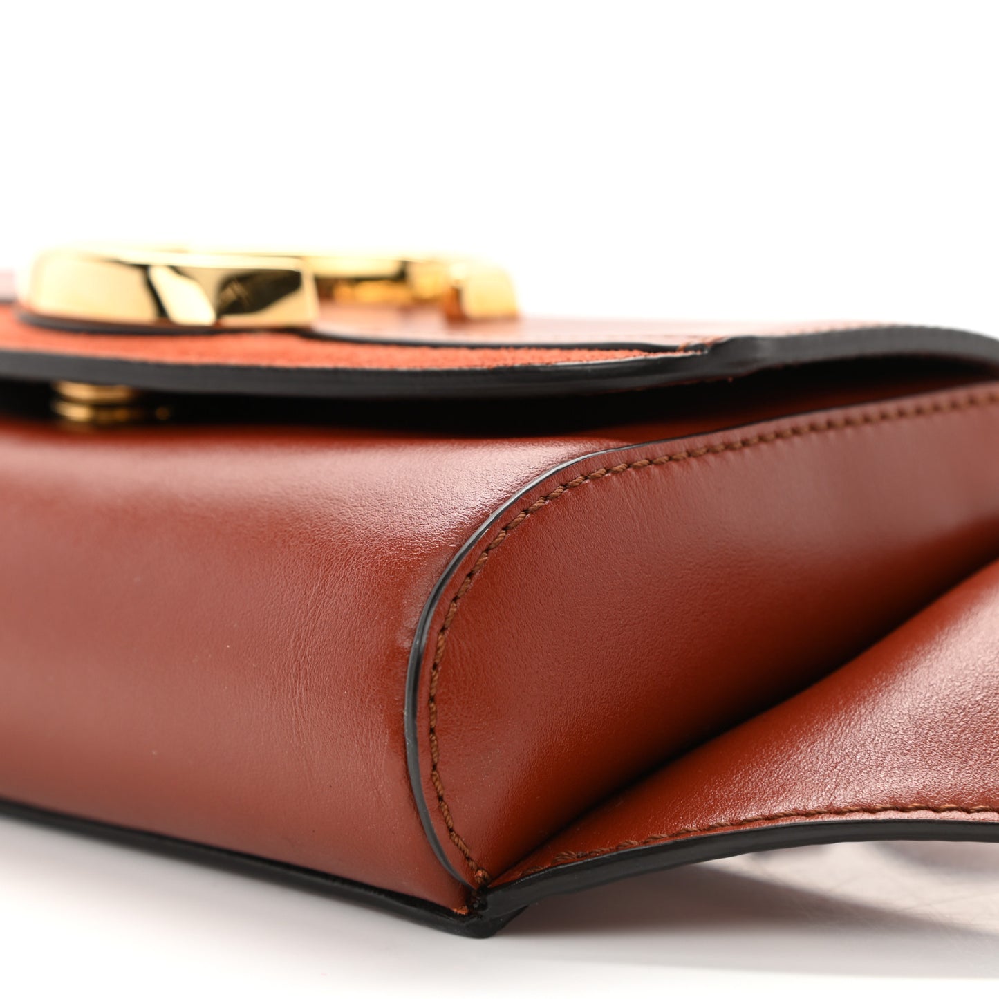Calfskin Suede C Belt Bag Sepia Brown