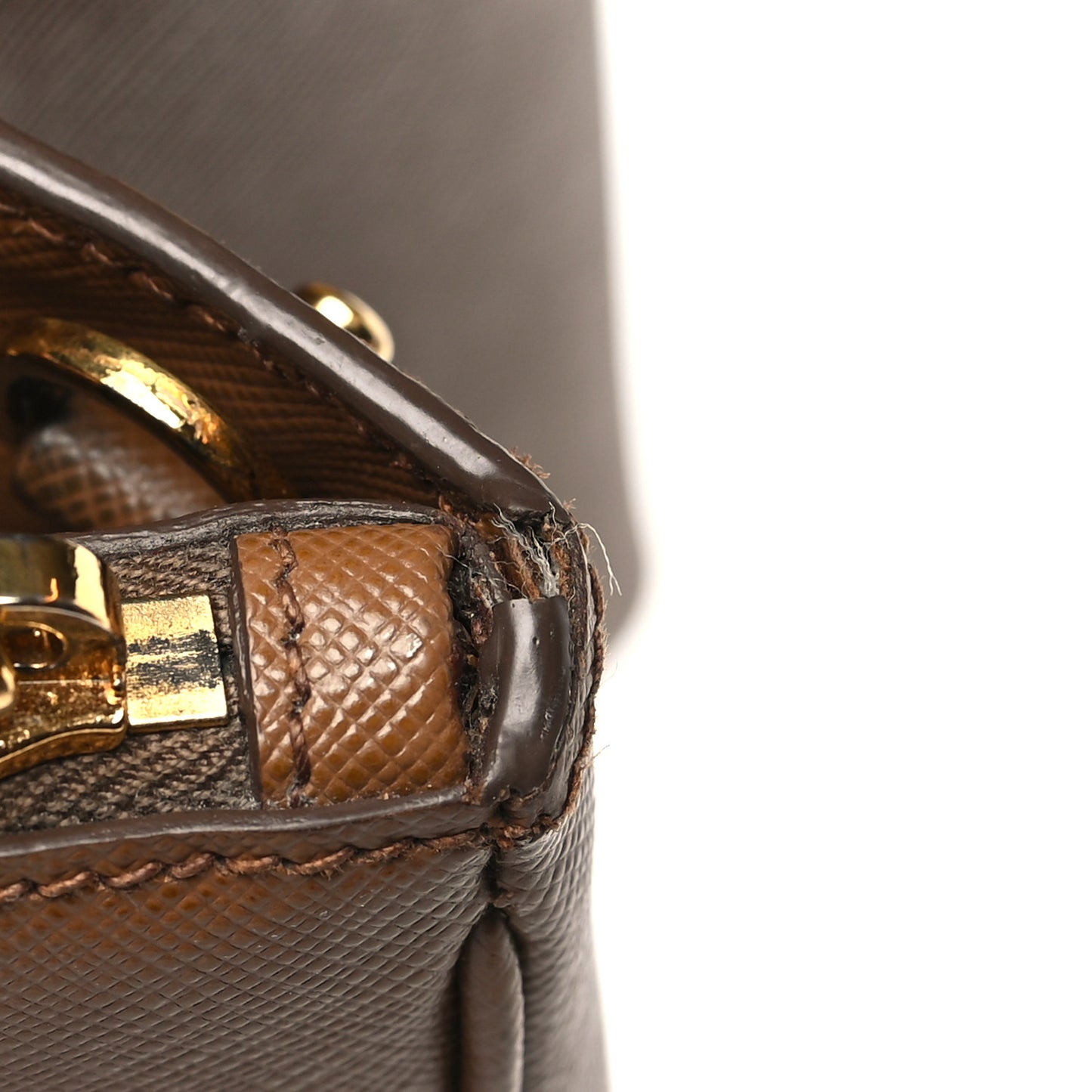 Saffiano Lux Large Galleria Double Zip Tote Cannella