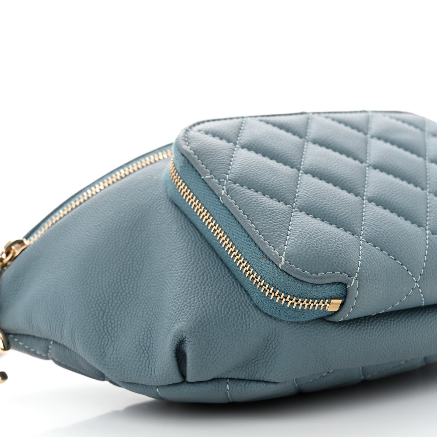 Chanel Caviar Quilted Business Affinity Waist Bag Blue 10 of 13