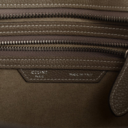Celine Drummed Calfskin Micro Luggage Souris 6 of 8