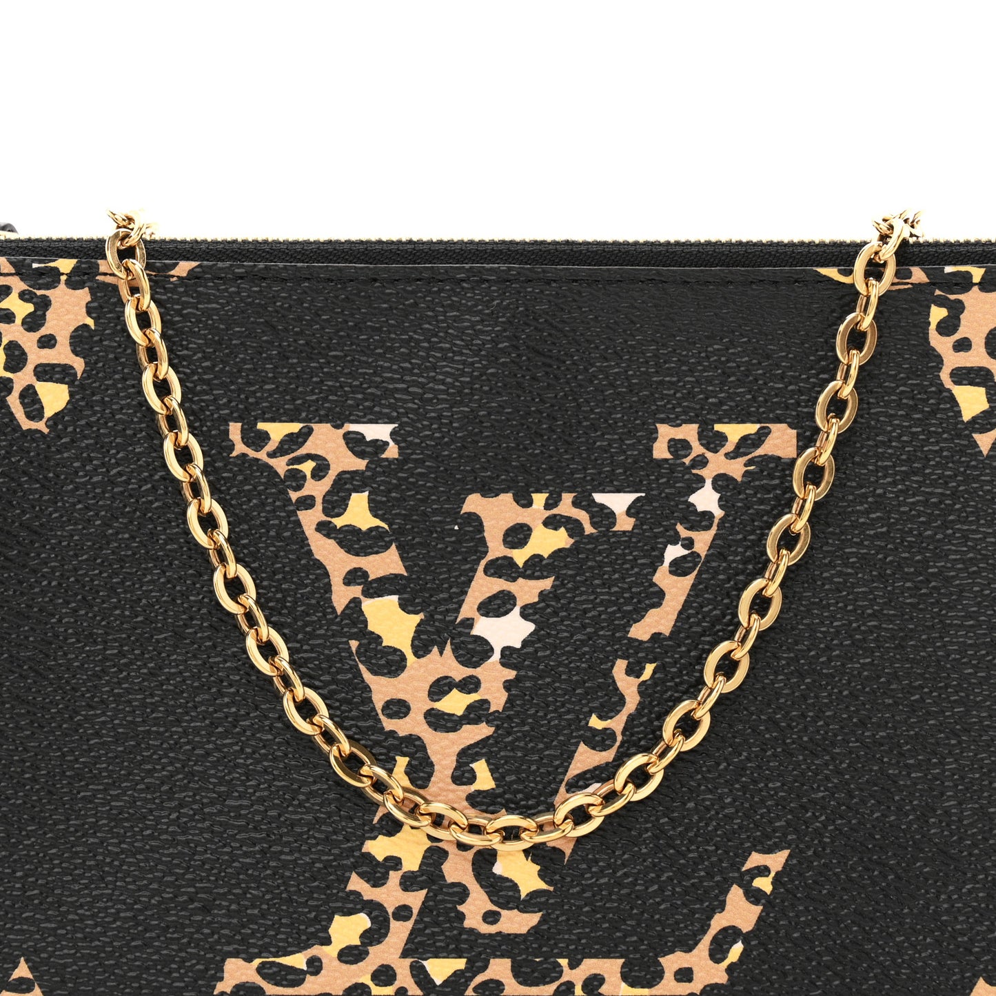 Monogram Giant Jungle Pochette Double Zip Black