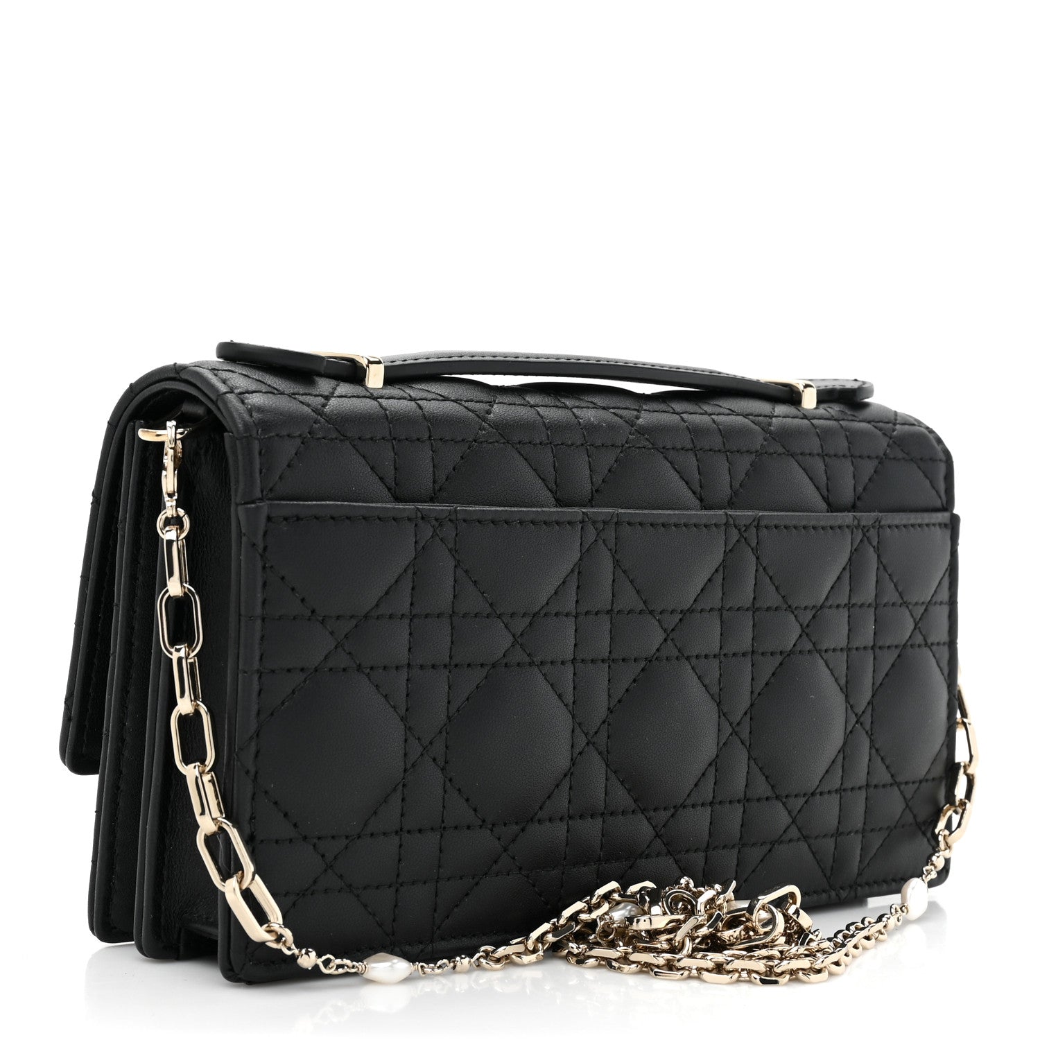 Christian Dior Lambskin Cannage Mini My Dior Bag Black 3 of 9