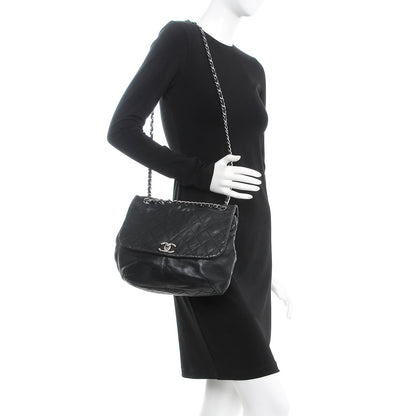 Chanel Shiny Lambskin Quilted Medium Trianon Messenger Flap Black 2 of 16