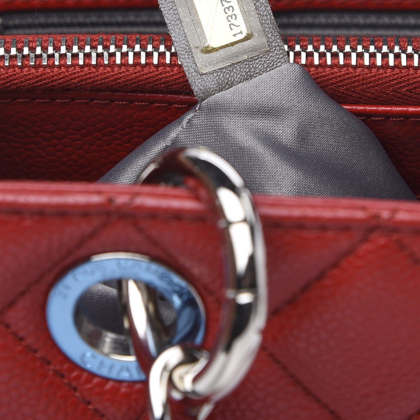 Caviar Quilted Grand Shopping Tote GST Red