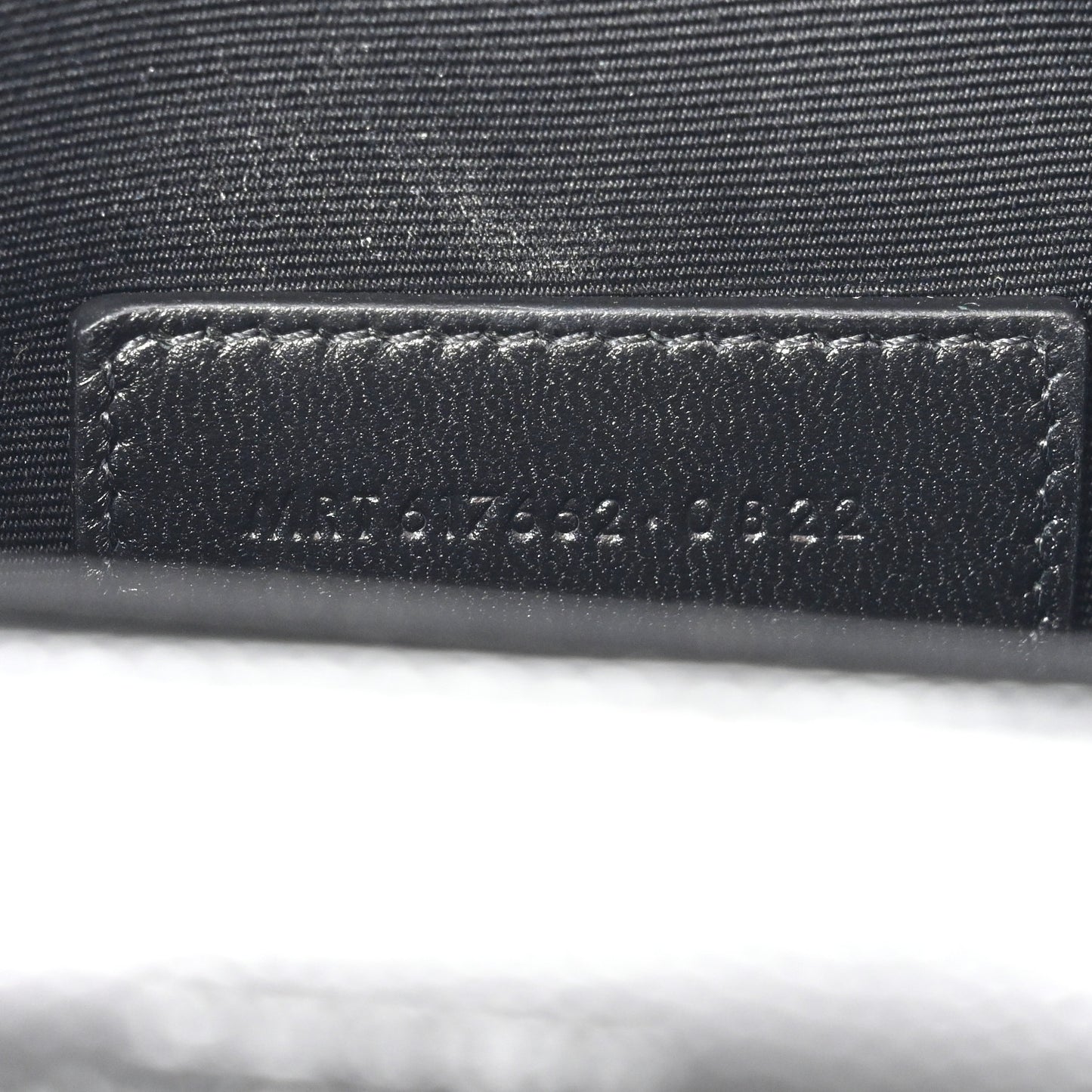 Grain De Poudre Matelasse Chevron Monogram Envelope Clutch Black