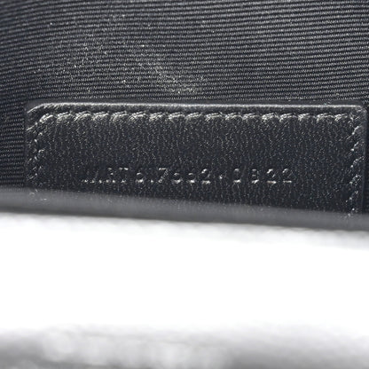 Saint Laurent Grain De Poudre Matelasse Chevron Monogram Envelope Clutch Black 7 of 7