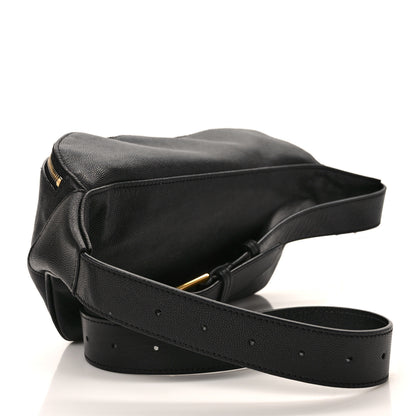 Saint Laurent Grain De Poudre Monogram Belt Bag Black 2 of 8