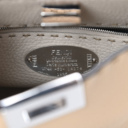 Fendi Cuoio Romano Selleria Medium Peekaboo Iconic Essentially Satchel Paglia Latte Mou 7 of 10