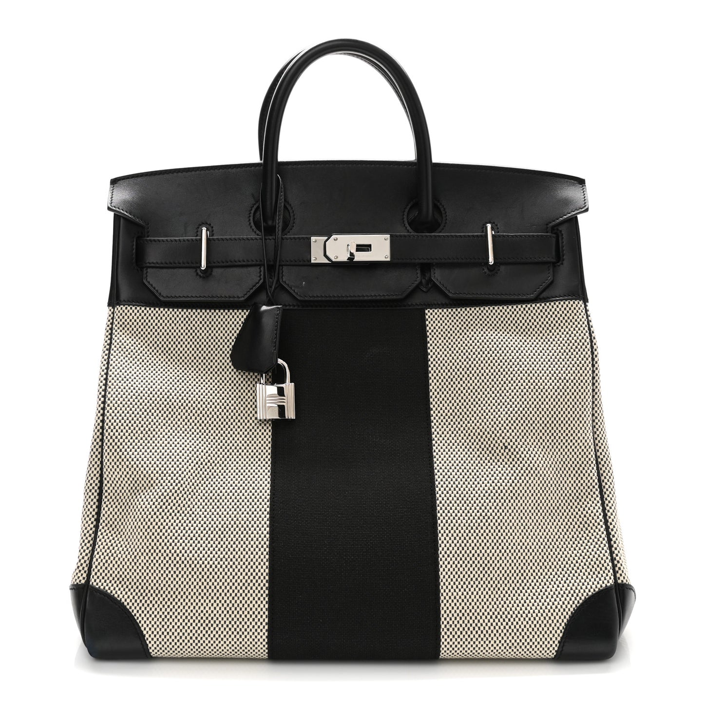 Hunter Criss Viking Evergrain Flag HAC Birkin 40 Ecru Black
