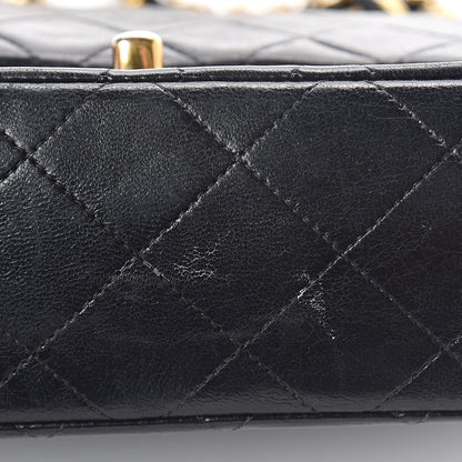 Chanel Lambskin Quilted Medium Double Flap Black 12 of 14