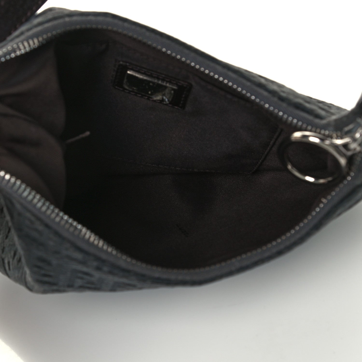 Fendi Velvet Zucchino Suede Ostrik Hobo Grigio Testa di Moro 5 of 10