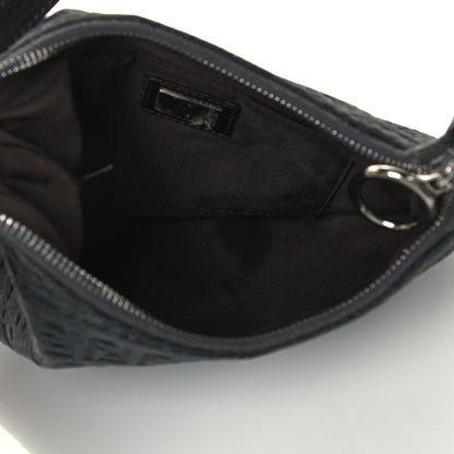 Fendi Velvet Zucchino Suede Ostrik Hobo Grigio Testa di Moro 5 of 10