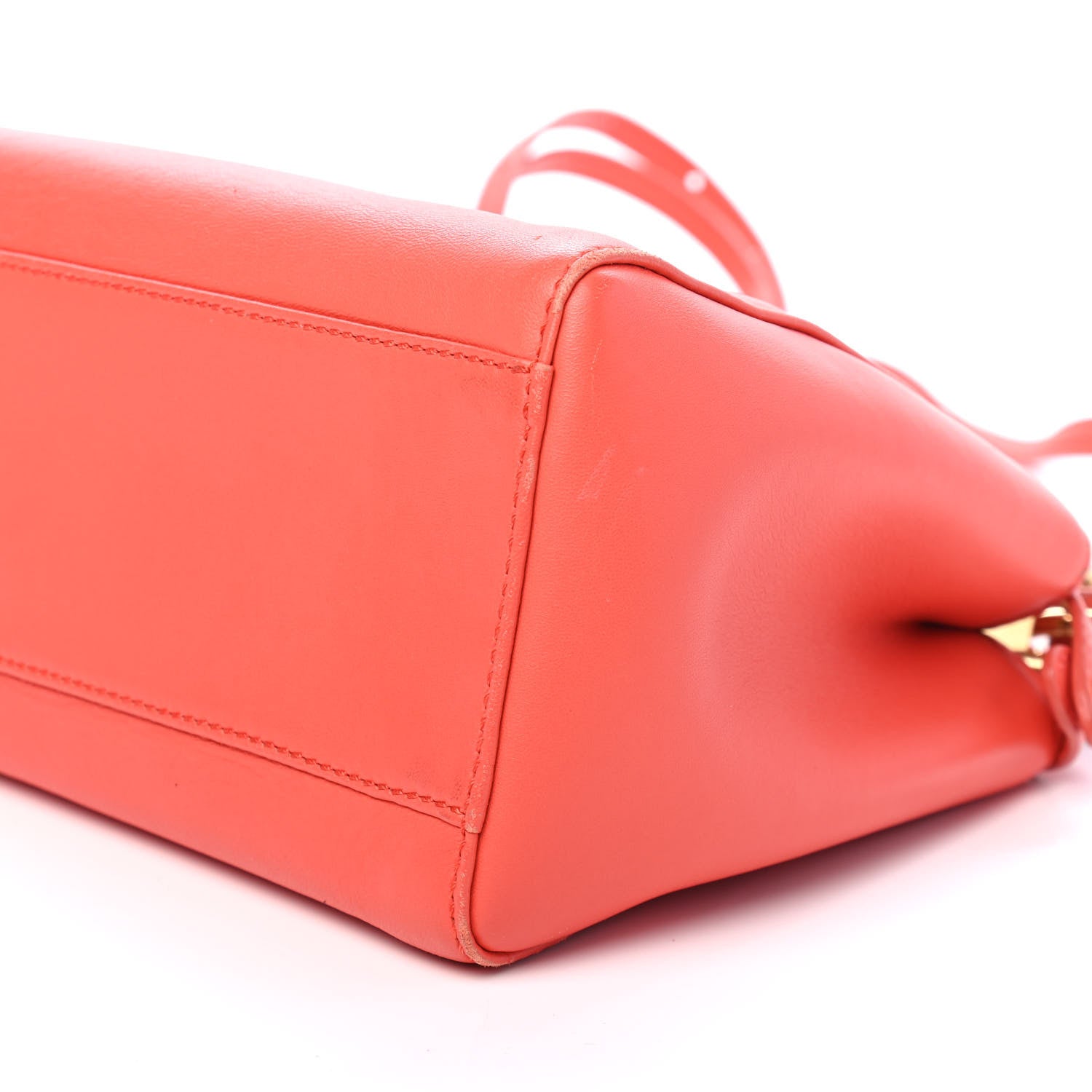 Fendi Nappa Mini Peekaboo Iconic Satchel Azalea 9 of 12