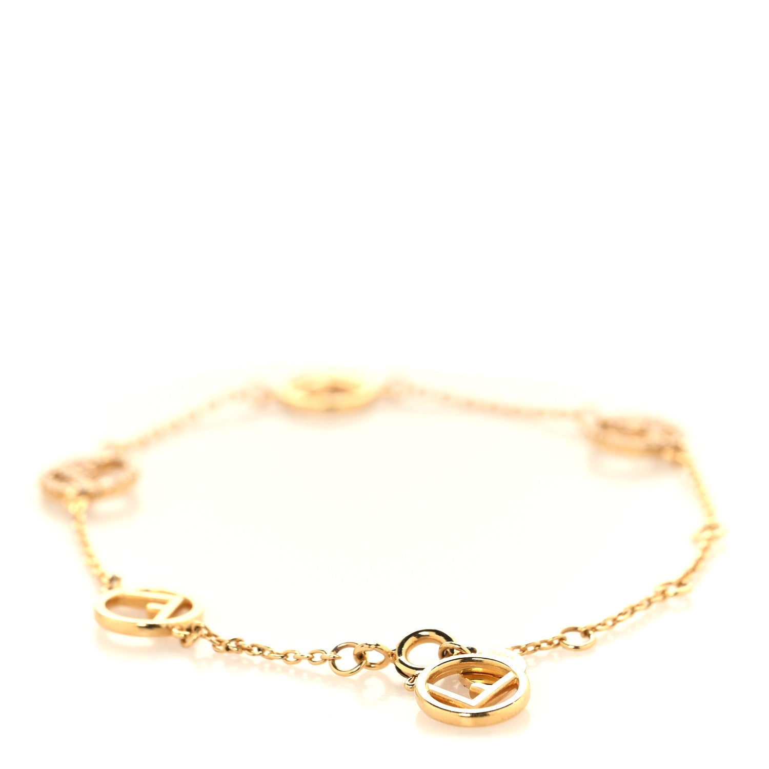 Fendi Metal Crystal F is Fendi Bracelet Gold 1887779 – FASHIONPHILE