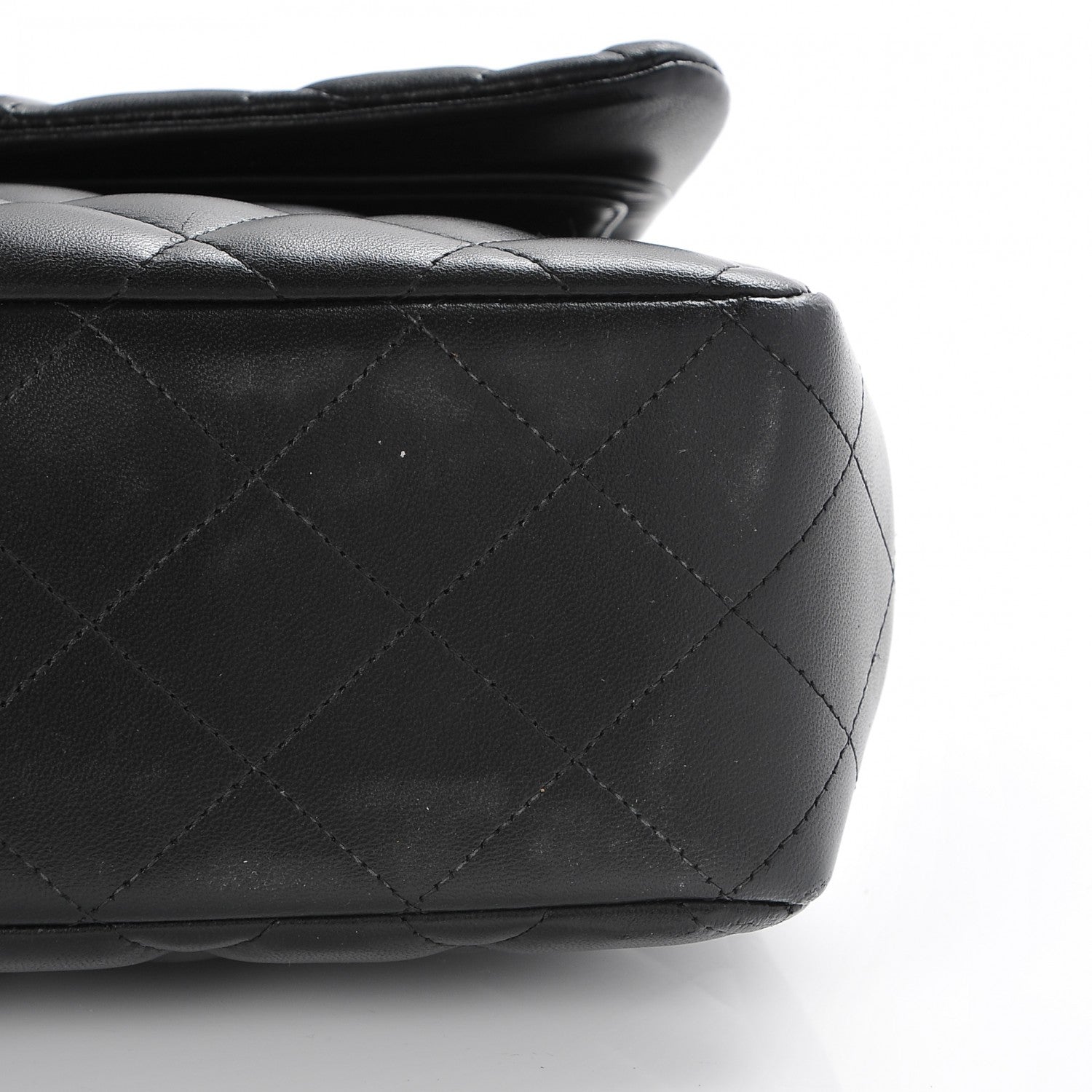 Chanel Lambskin Quilted Jumbo Double Flap So Black 11 of 12