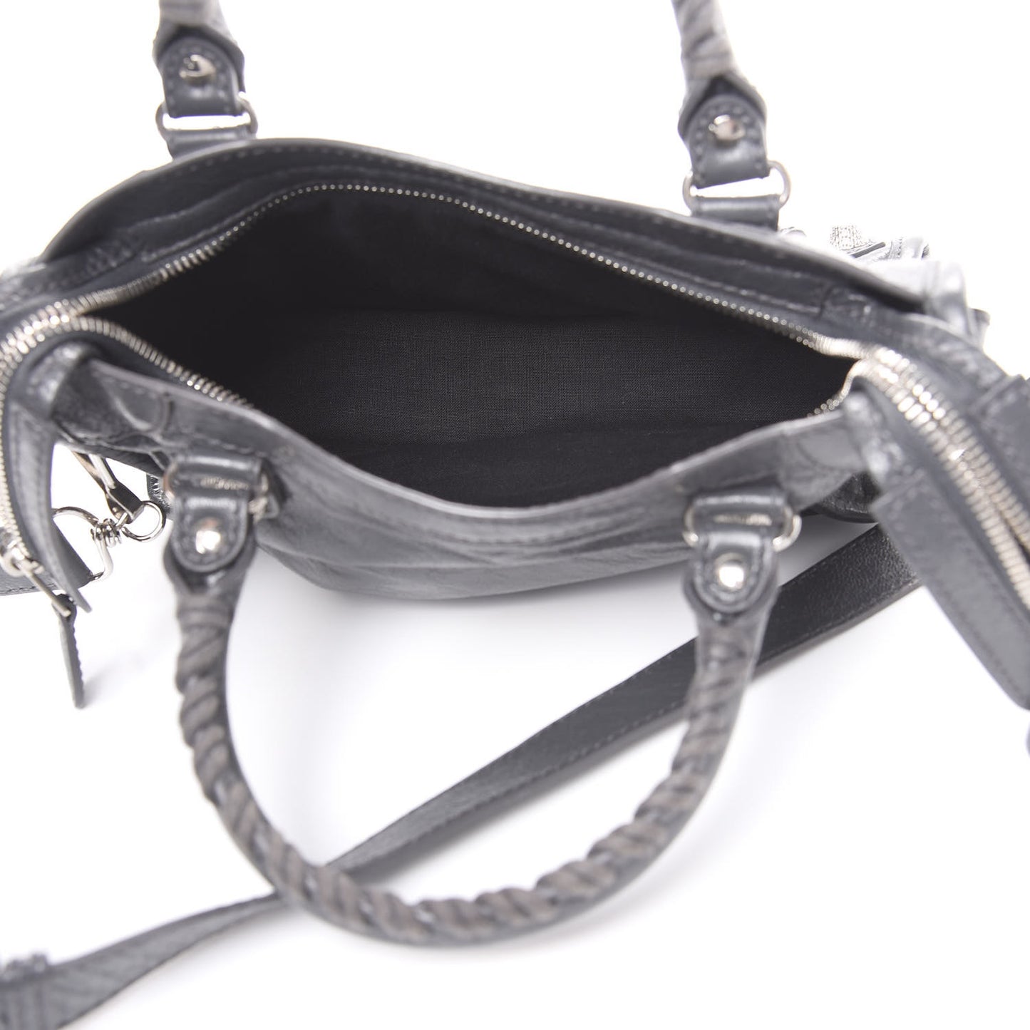 Agneau Giant 12 Silver Hardware Mini City Gris Fossile