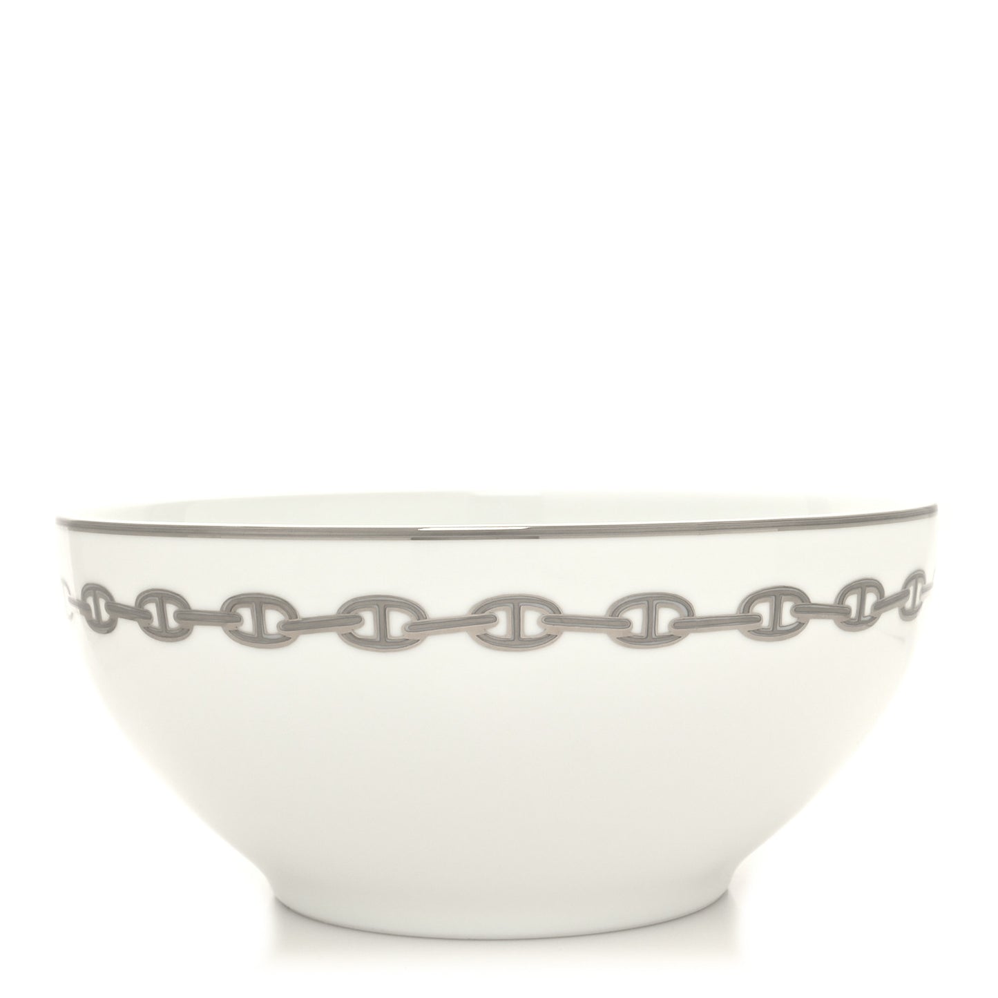 Porcelain Chaine d'Ancre Salad Bowl Platinum