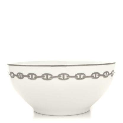 Hermes Porcelain Chaine d'Ancre Salad Bowl Platinum 3 of 8