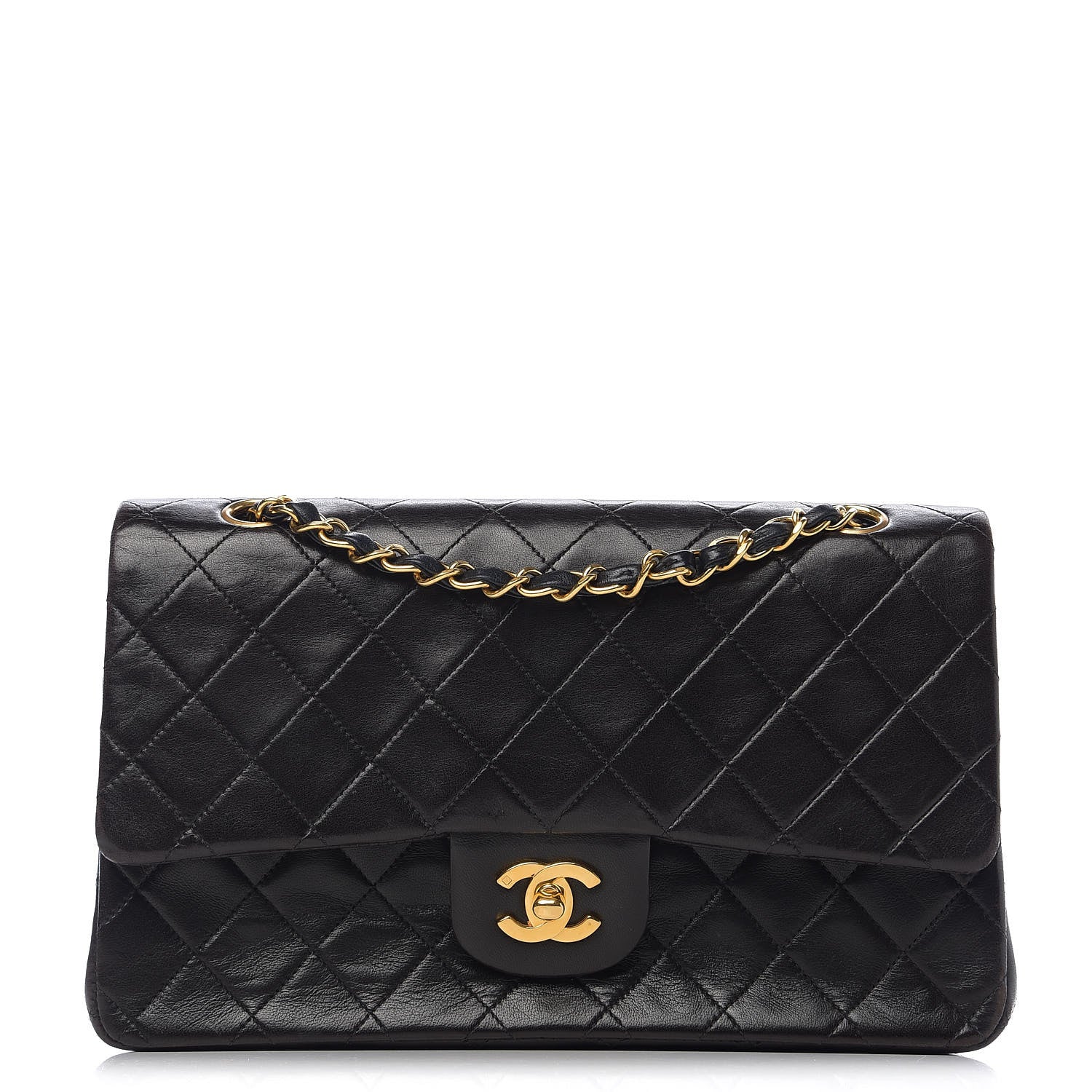Chanel Lambskin Quilted Medium Double Flap Black 1 of 11