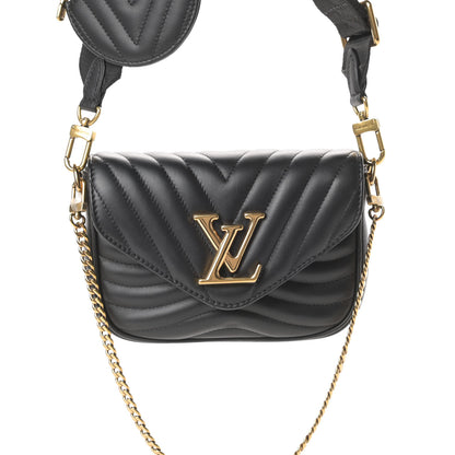 Louis Vuitton Calfskin New Wave Multi Pochette Black 7 of 9
