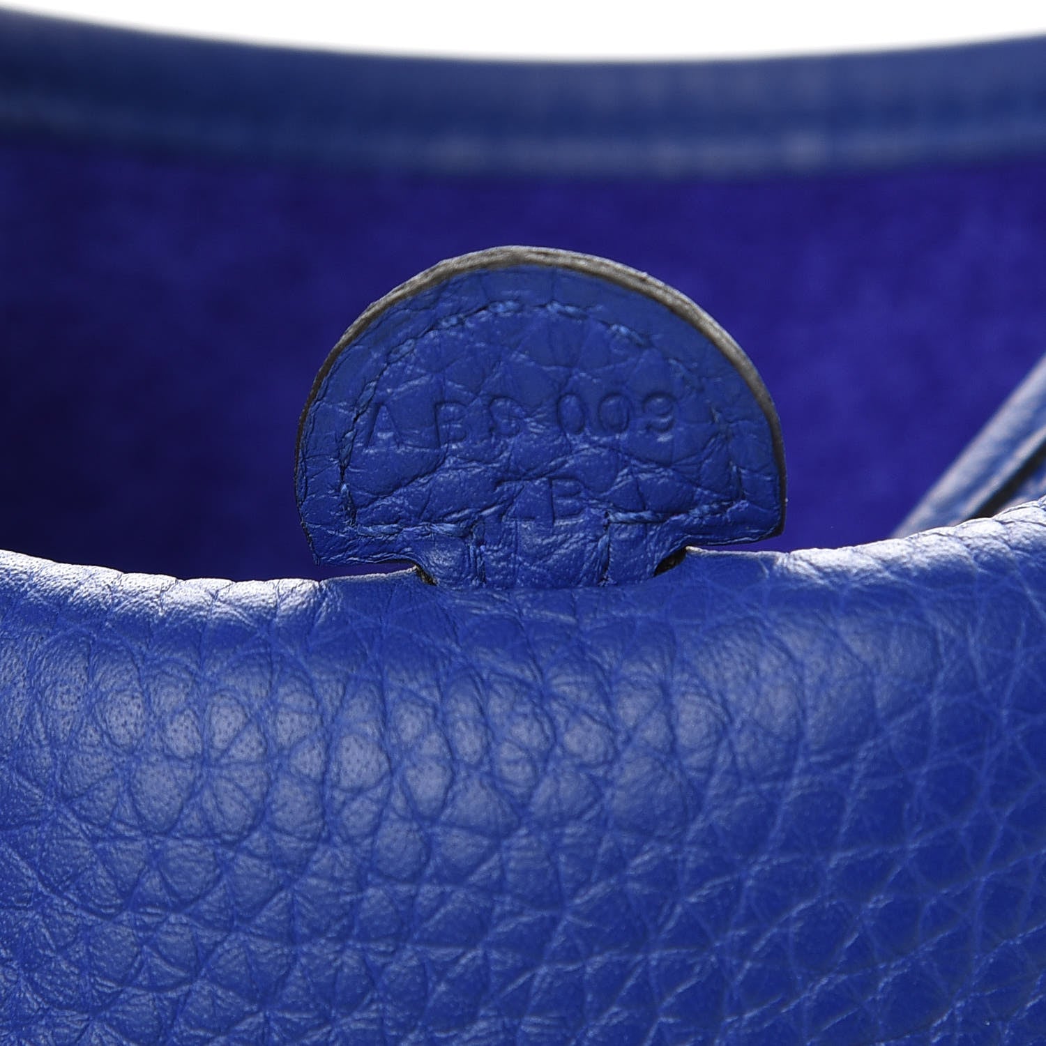 Hermes Taurillon Clemence Evelyne TPM Bleu Electrique 7 of 11