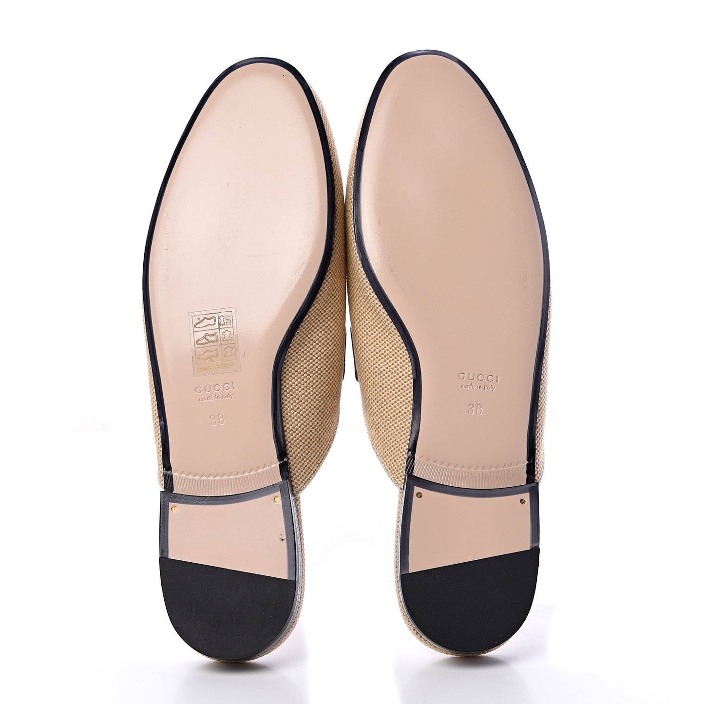 Canvas Vintage Charlotte Web Princetown Slippers 38 Sand Cuir