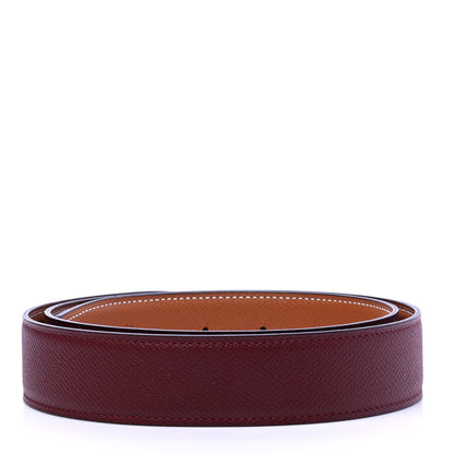 Hermes Epsom 32mm Belt Strap 80 Rouge H Gold 2 of 6