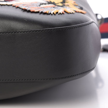 Gucci Calfskin Web Tiger Embroidered Large Dionysus Hobo Black 11 of 11