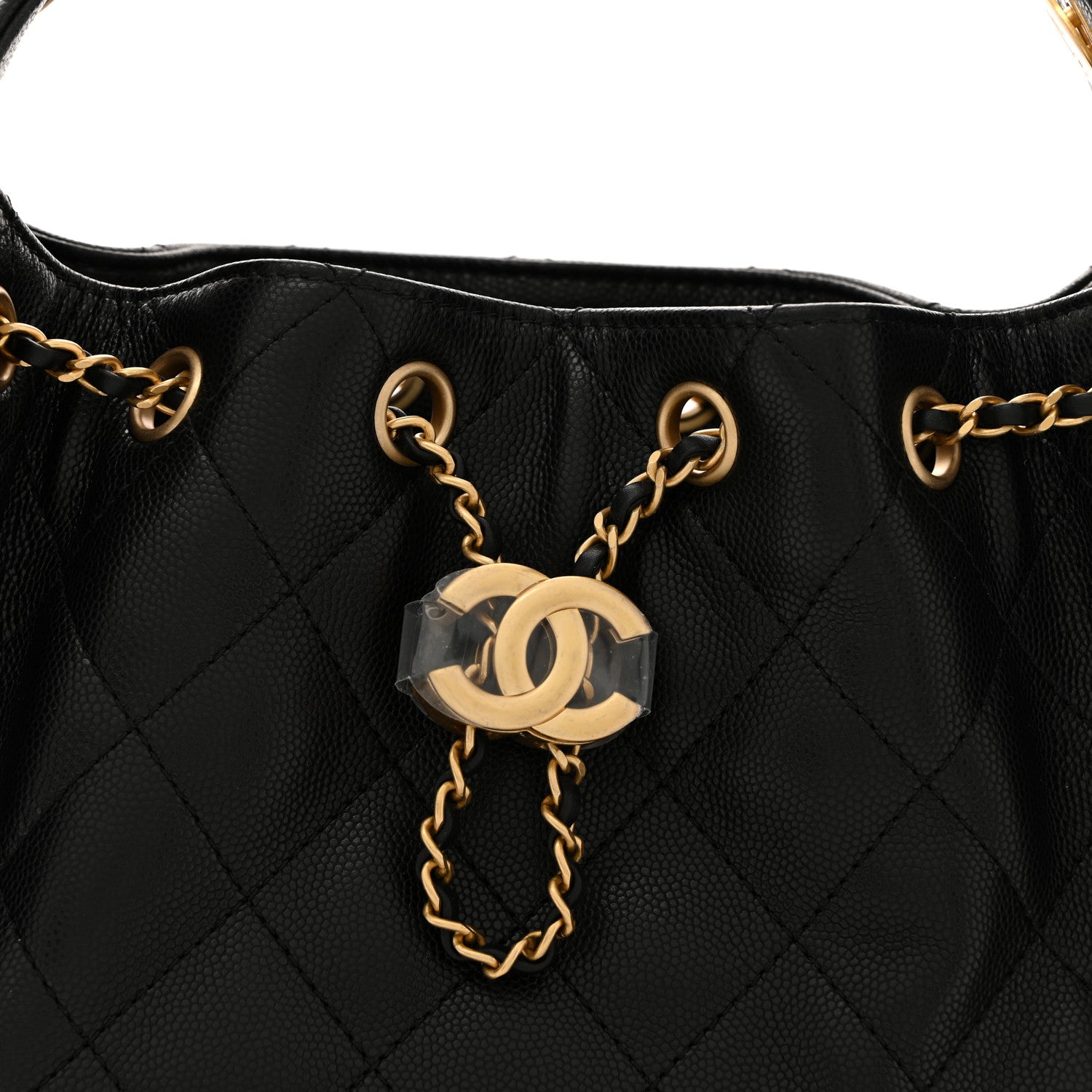 Chanel Caviar Quilted Mini Chanel 25 Handbag Black 8 of 11